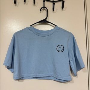 Blue crop top